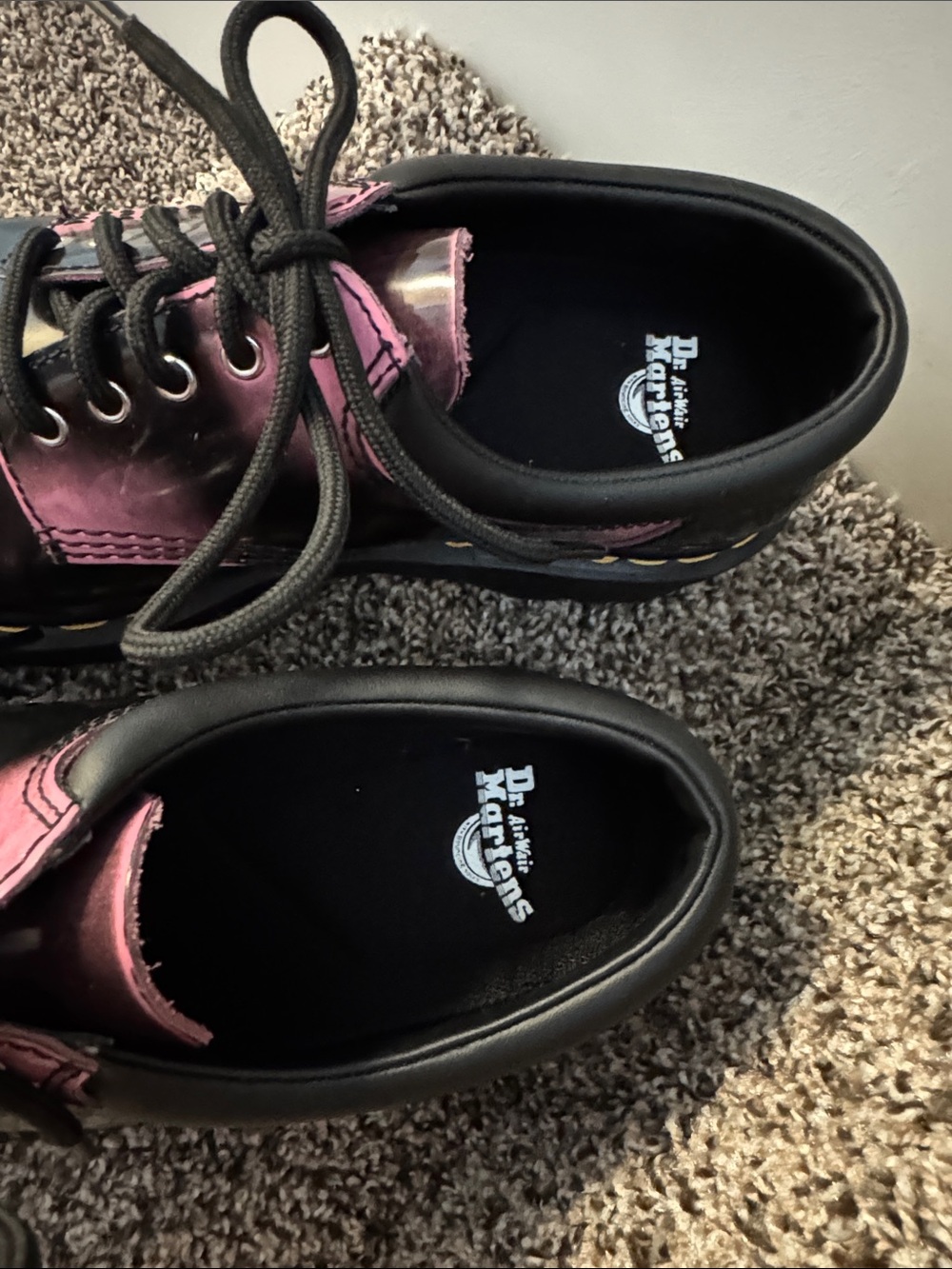 Dr. Martens 8053 Quad Arcadia Platform Shoes (Black/Fondant Pink) size 9 US M - Picture 2 of 5